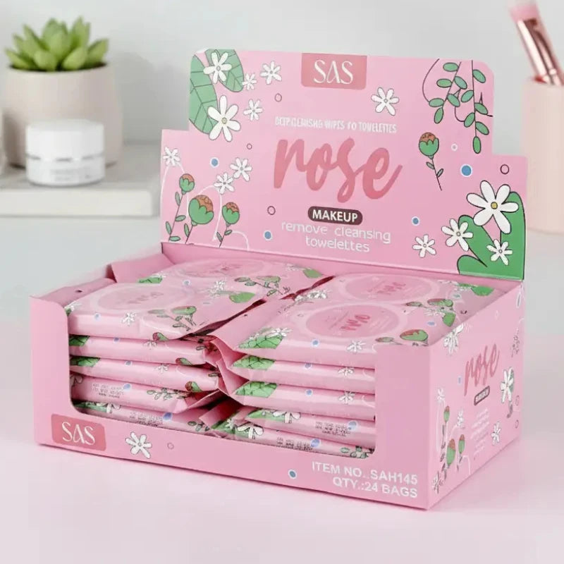 Lingettes démaquillantes rose